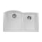 Nantucket Sinks 60/40 Double Bowl Undermount Granite Composite White PR6040-W-UM - alternate 1
